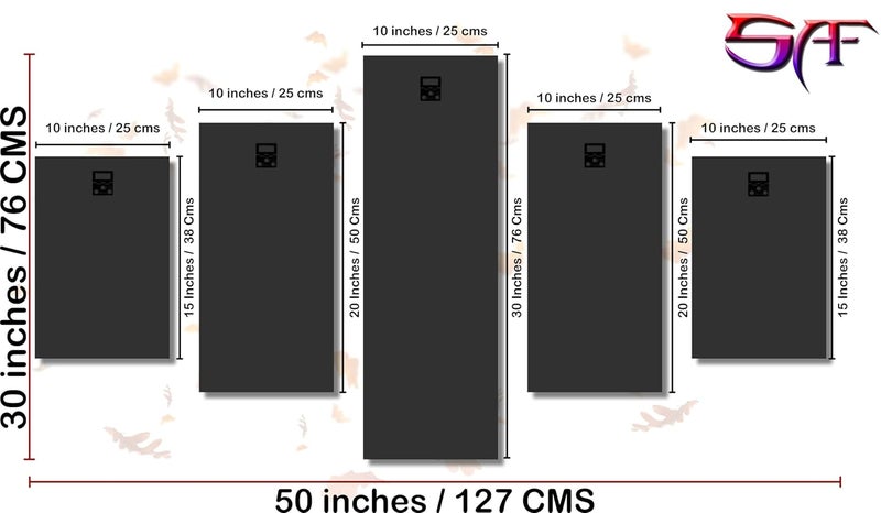 SAF paintings allah Paintings for Living Room | Painting for Wall Decoration | 3D Wall Art for Bedroom | Islamic Religious Wall Painting Set of 5 (127 x 76 cms) SANFBL32286 - Image 4