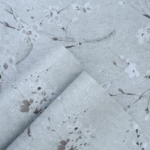 ROSASTELLA Self Adhesive Decorative Peel Stick Waterproof Floral Wallpaper Wall Decor Removable Wall Sticker for Living Room Hall Decoration PVC Vinyl DIY Wall Stickers 45x304cm (Grey Cherry) - Image 2