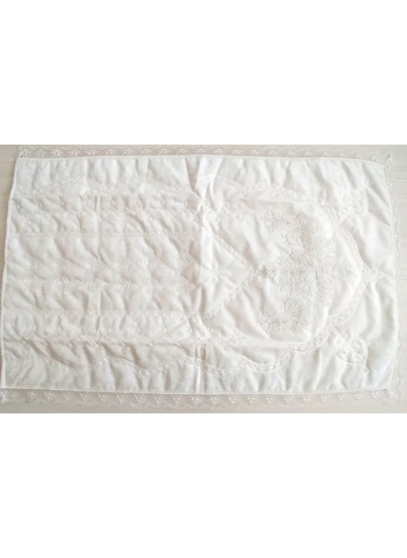 Dilex White Velvet Prayer Rug Dowry Box