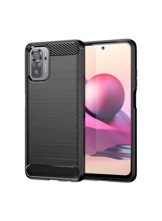 The Bros Case For Xiaomi Poco M5s Brushed Texture Carbon Fiber TPU Phone Case