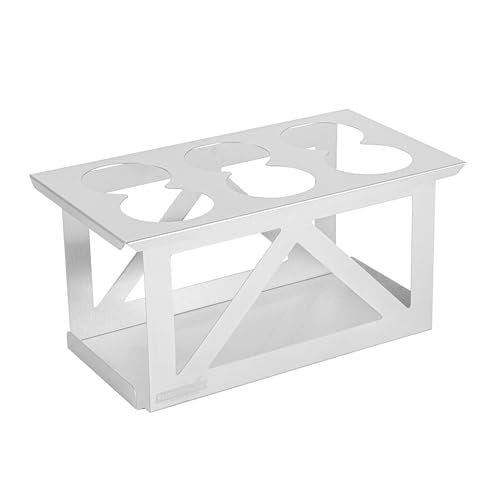 Restaurantware Stainless Steel Bottle Holder 1 Count 128 x 71 x 63 Inches Durable Condiment Bottle Organizer Six Compartment Rack Open Design Silver - Image 3