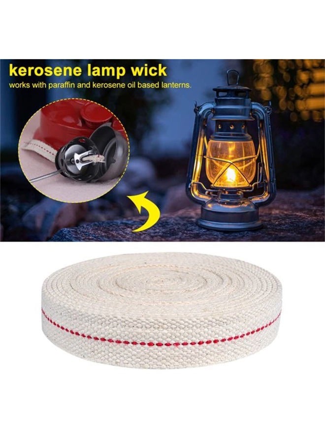 Hell Blues Lantern Lamp Wicks, 3 Rolls 1 inch Wide Flat Cotton Wick with Genuine Red Stitch Replacement Oil lamp Wicks for Paraffin Oil Kersoene Based Lanterns, Candle Burners - Image 4