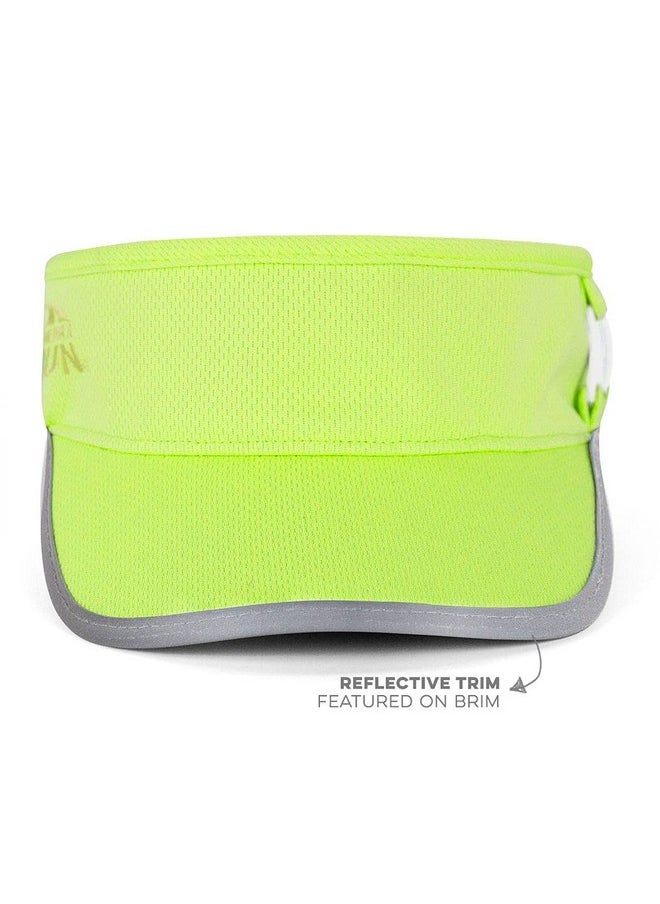 Gone For a Run - Ultralight Visor With Runtechnology Moisture Wicking And Reflective Sports Visor Safety Yellow - Image 1