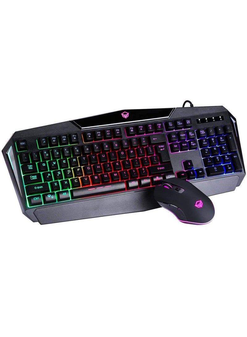 مجموعة لوحة مفاتيح وفأرة مضاءة خلفياً USB للألعاب، MT-C510 - Image 2