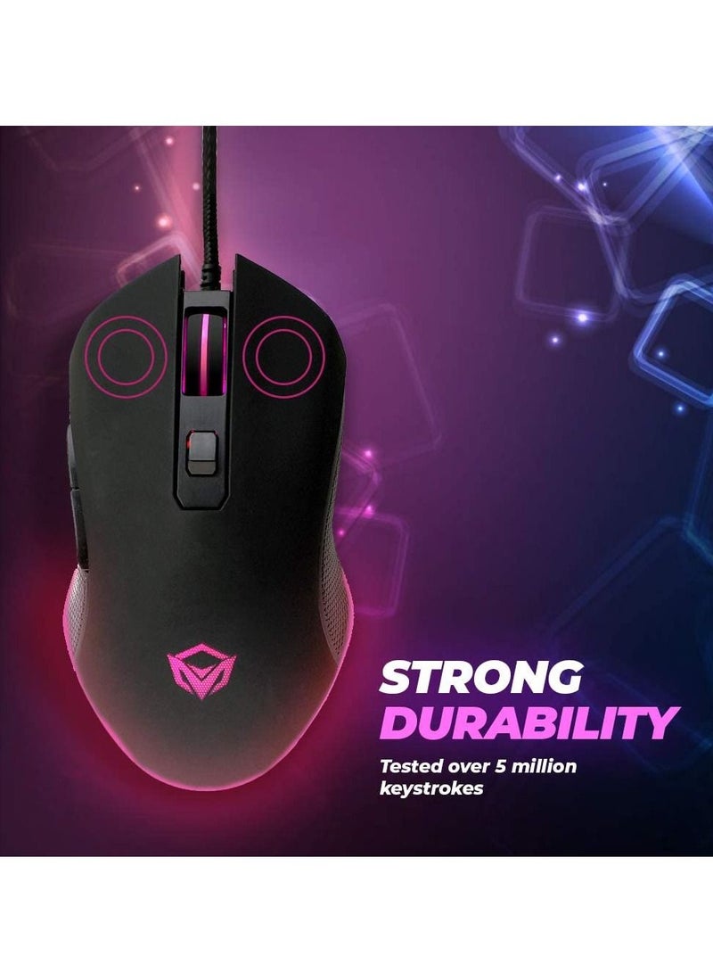 مجموعة لوحة مفاتيح وفأرة مضاءة خلفياً USB للألعاب، MT-C510 - Image 4