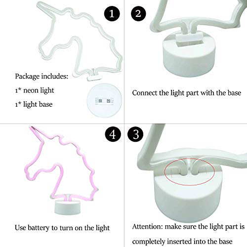 LoveNite Rainbow Neon Sign, Neon Light Decor for Girls’ Room, LED Bedroom Decoration, Battery Operated Table Lamp for Classroom Party - Image 5