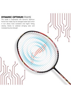 Li-Ning Turbo 99 Carbon Fibre Strung Badminton Racket with Full Racket Cover | For Intermediate Players | 84 grams | Maximum String Tension - 30lbs  - Image 2