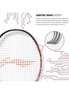 Li-Ning Turbo 99 Carbon Fibre Strung Badminton Racket with Full Racket Cover | For Intermediate Players | 84 grams | Maximum String Tension - 30lbs  - Image 5