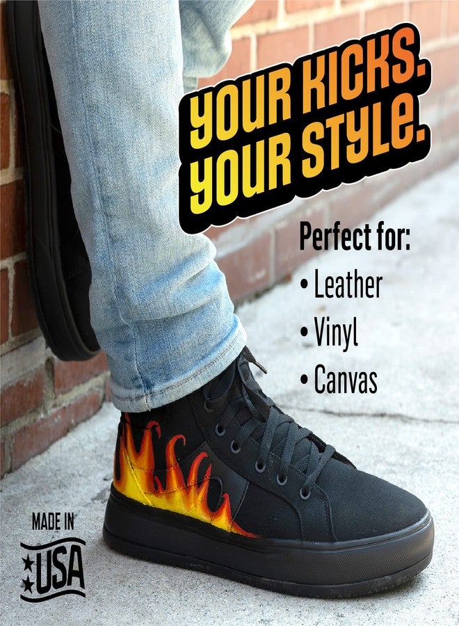 Plaid Kicks Studio Acrylic Paint Set of 6 2 fl oz Flexible Acrylic Paint for Leather, Vinyl, and Other DIY Arts and Crafts Surfaces, 70661 - Image 3