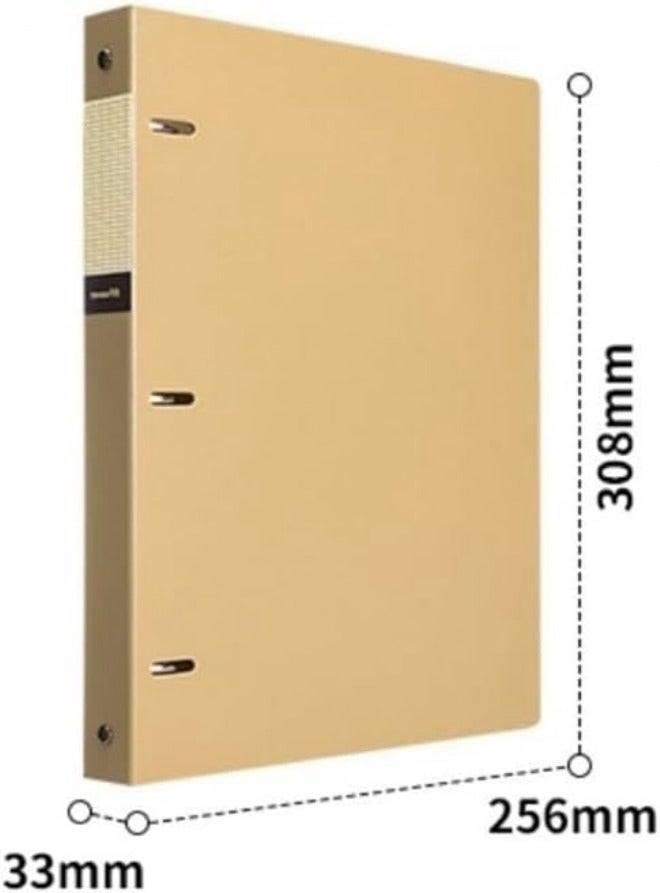File Folders 3 Pcs A4 Perforated Loose-Leaf Binder PP Three-Hole Thickened File Folder Archive Information Organizer Booklet File Organizer - Image 2