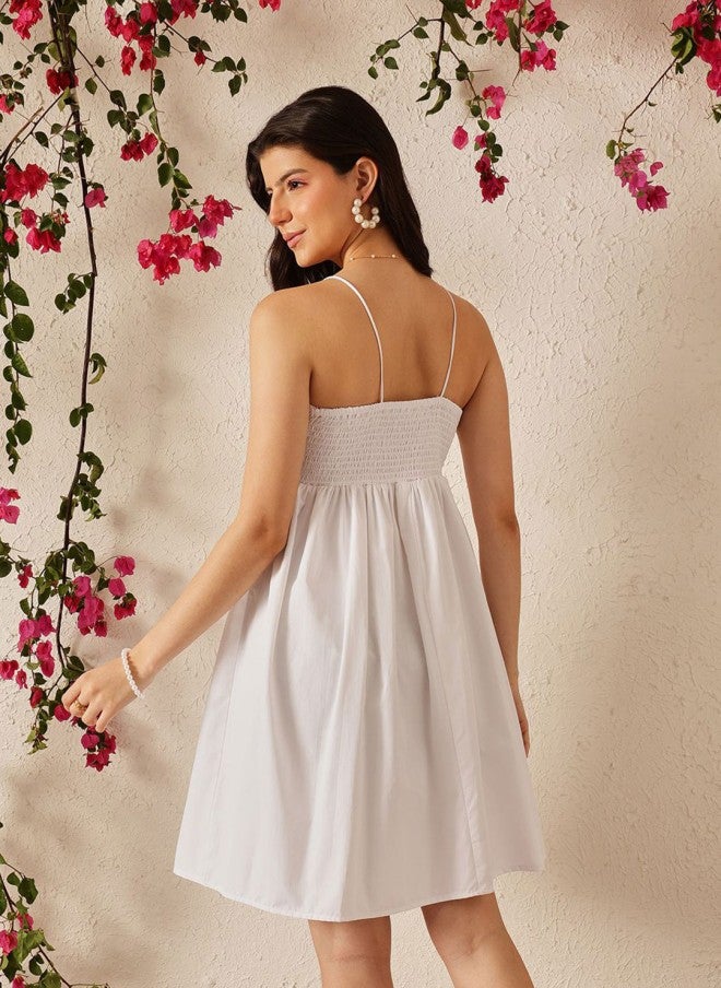 STREET 9 فستان نسائي بقصة واسعة مزين بالزهور - Image 4