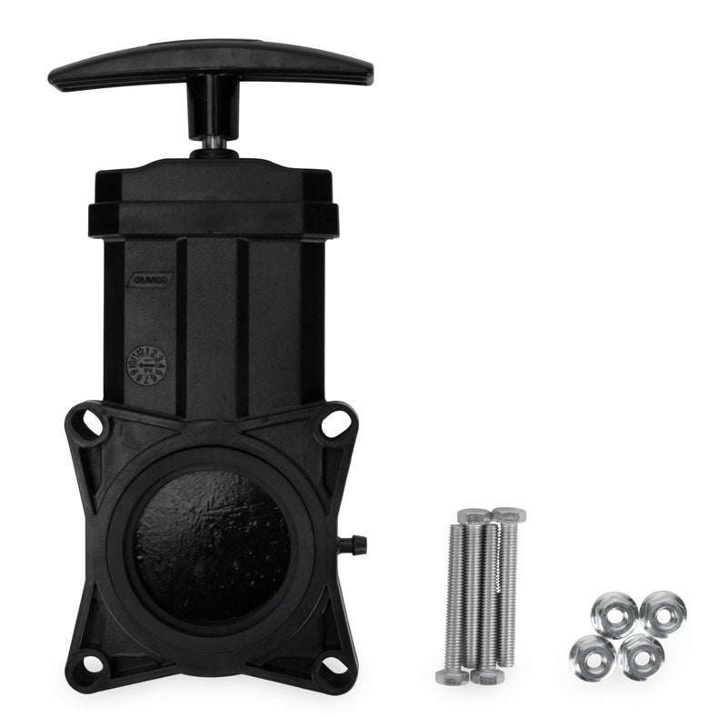 Camco RV Replacement Waste Valve with Handle Features Durable Plastic Handle 15Inch Diameter Valve Opening 39503