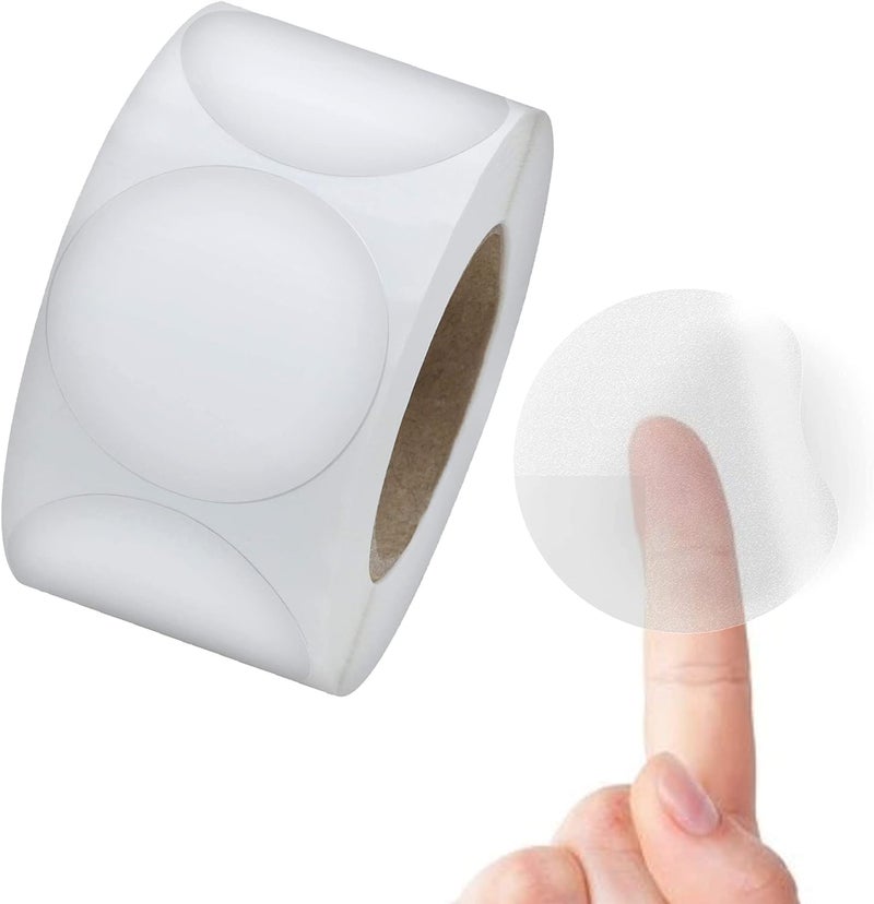 True-Ally Crystal Clear Transparent Round Stickers, Envelope Tab Sealer Package Round Clear Seal Labels Self Adhesive Stickers (5000) - Image 2