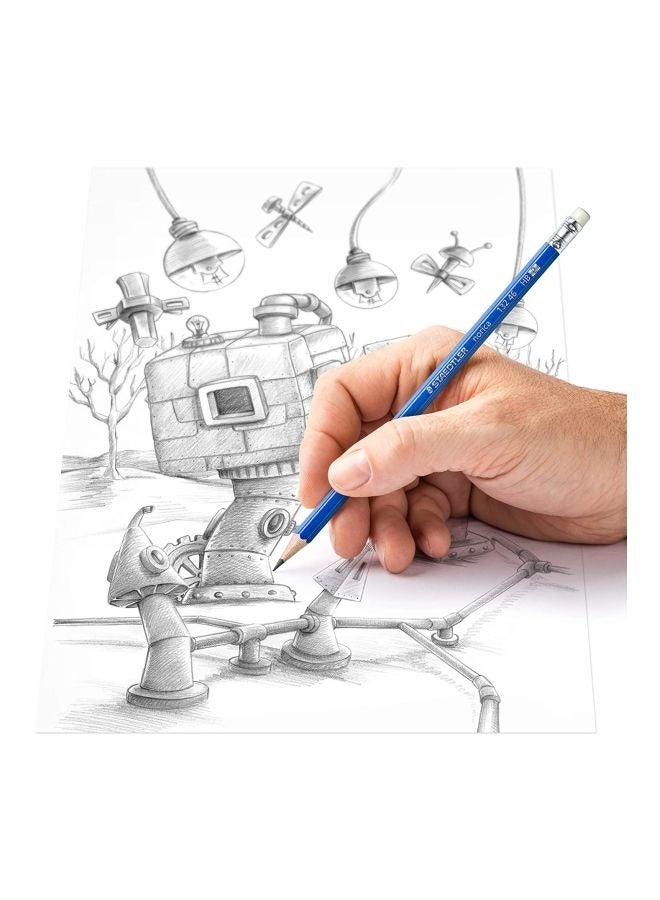 شتدلر مجموعة أقلام رصاص ذات رأس مطاطي من نوريكا مكونة من 12 قلمًا - Image 4