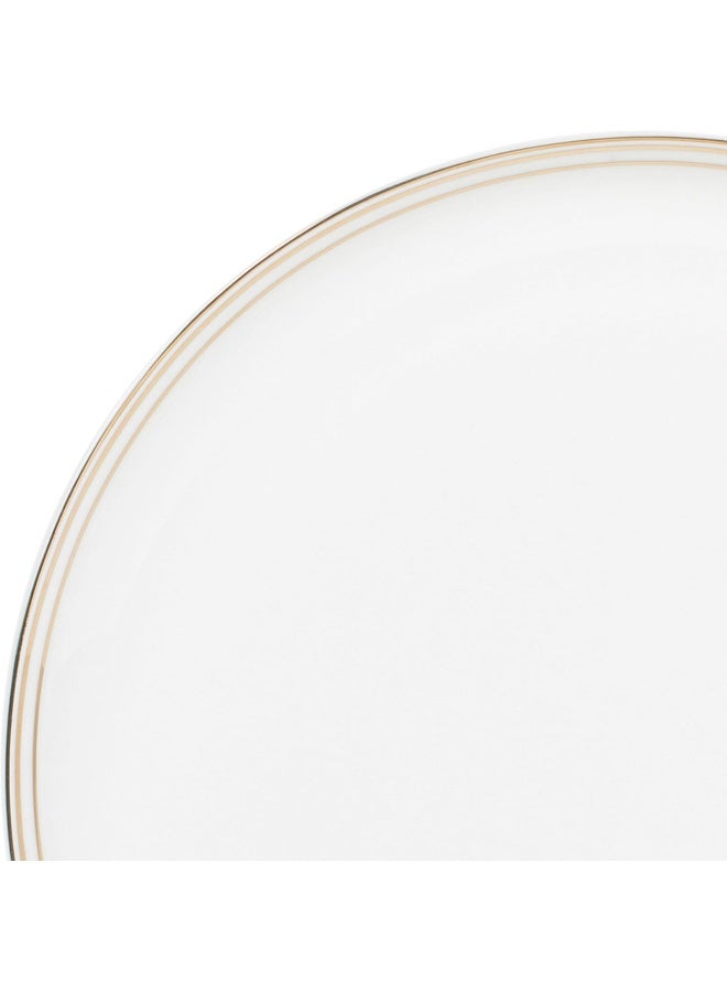 Fitz & Floyd أواني الطعام اليومية البيضاء من فيتس وفلويد نيفاه من البورسلين العظمي مع حواف ذهبية - مجموعة خدمة لـ 4 أشخاص - Image 4