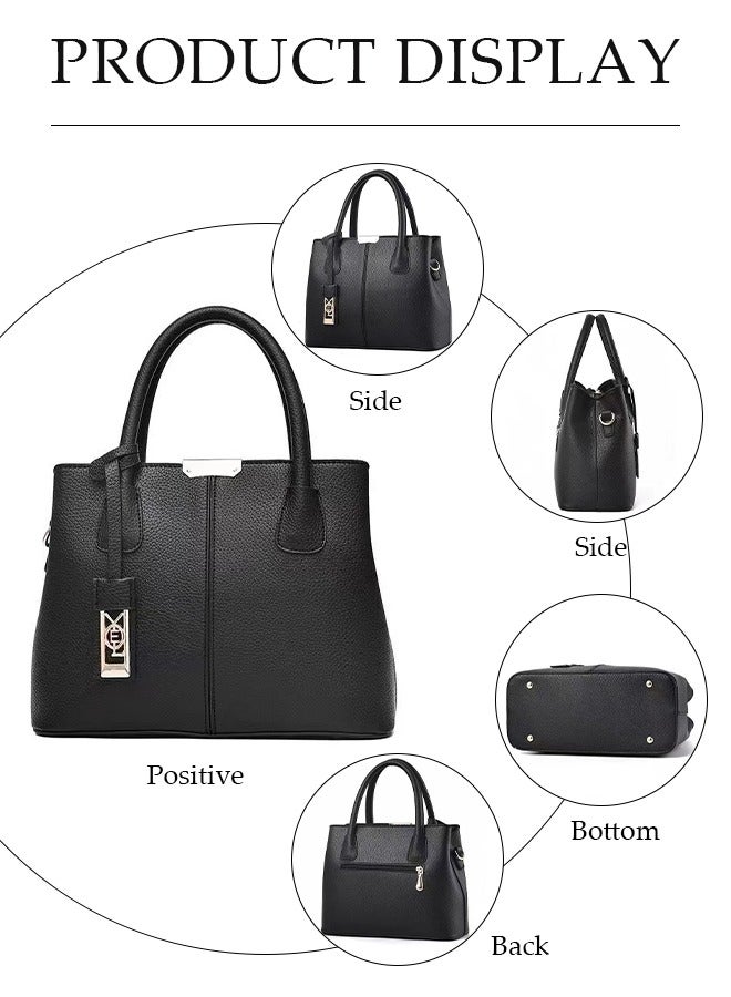 DUNISO Women's handbag, PU leather shoulder bag, large capacity crossbody bag，with detachable shoulder strap and top handle, suitable for shopping, work, dating, travel  - Image 5