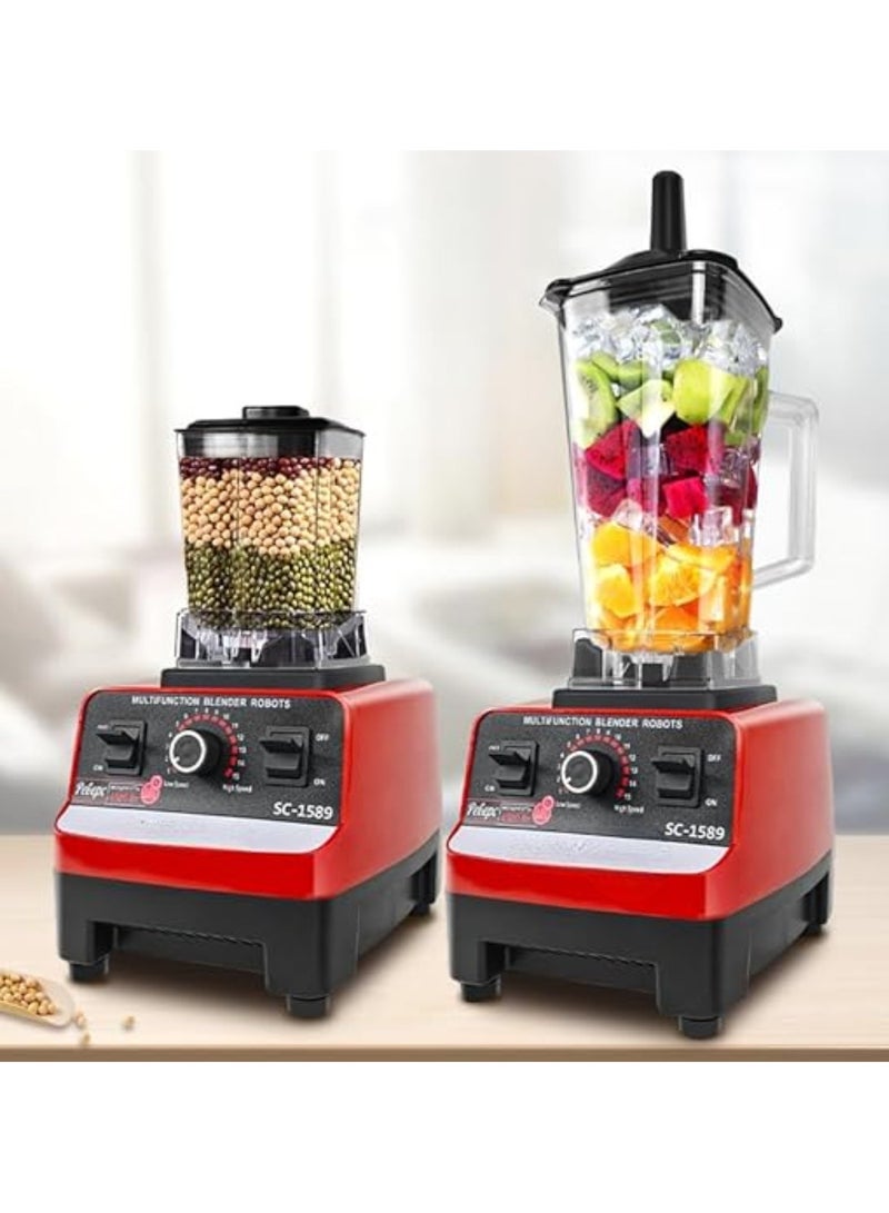 SILVER CREST 2-in-1 Countertop Blender Juicer | High-Speed Smoothie Maker & Juice Extractor | Commercial-Grade, Powerful Blender with Stainless Steel Blades | Multi-Functional, Dishwasher-Safe | Portable Blender for Home & Professional Use - Image 1