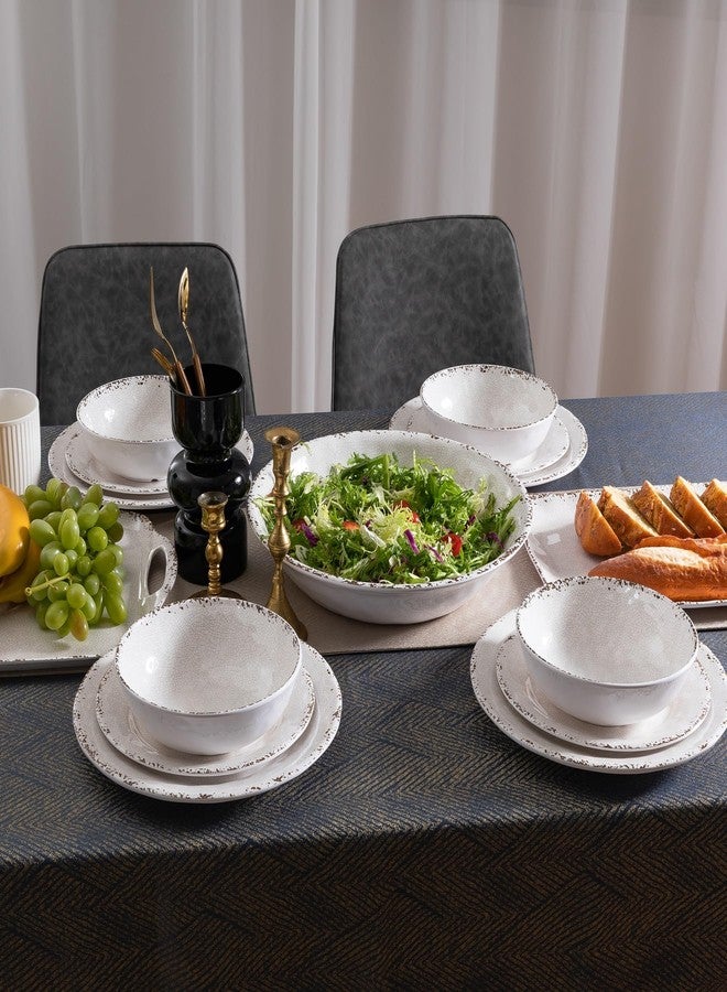 ZAROCRUS Farmhouse Melamine Serving Platters Set of 2, 17"x10" Large Rectangular Melamine Serving Trays for Serving Food on Parties and Entertaining, Dishwasher Safe. Ivory - Image 4