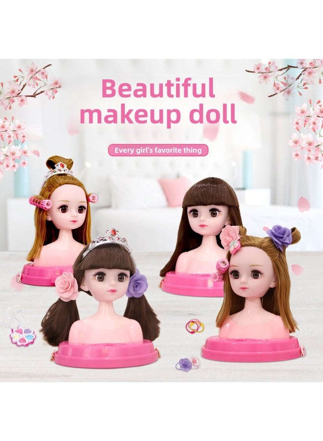 Children's Cosmetic Toy Makeup Doll Hair Combing Doll Playhouse Princess Girl Birthday Gift-Color:229B-6 - Image 3