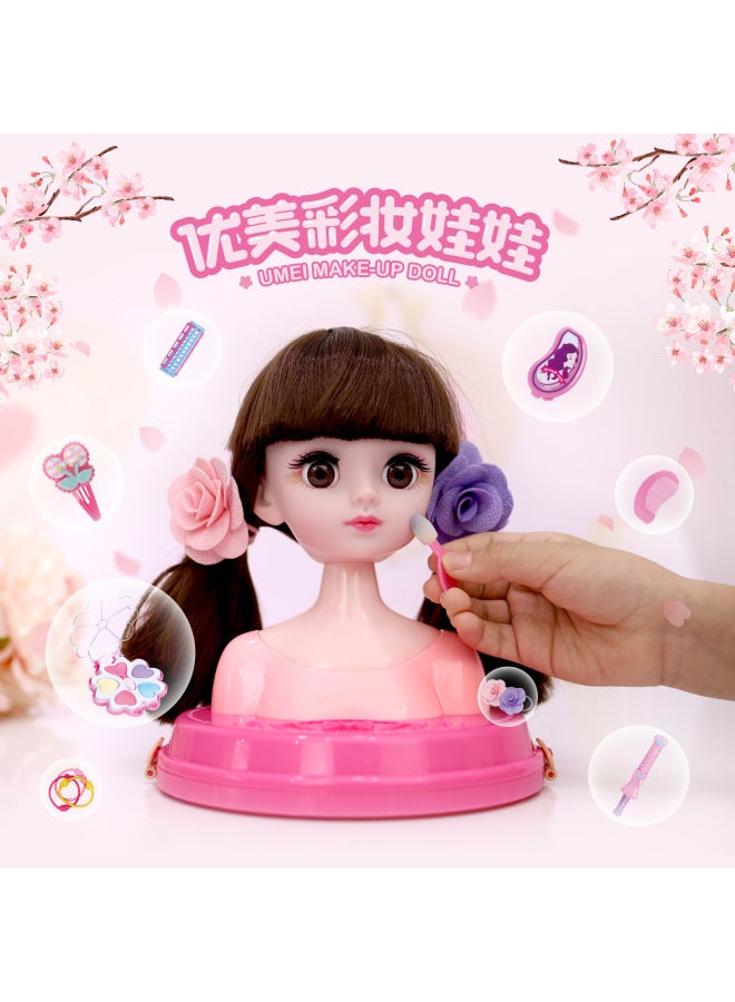 Children's Cosmetic Toy Makeup Doll Hair Combing Doll Playhouse Princess Girl Birthday Gift-Color:229B-6 - Image 2