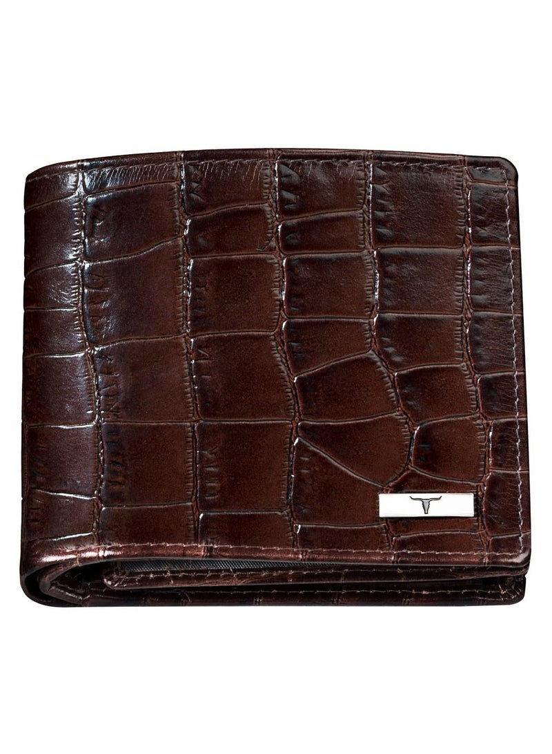URBANFOREST URBAN FOREST Drogon Brown Printed Leather Wallet for Men - Image 1