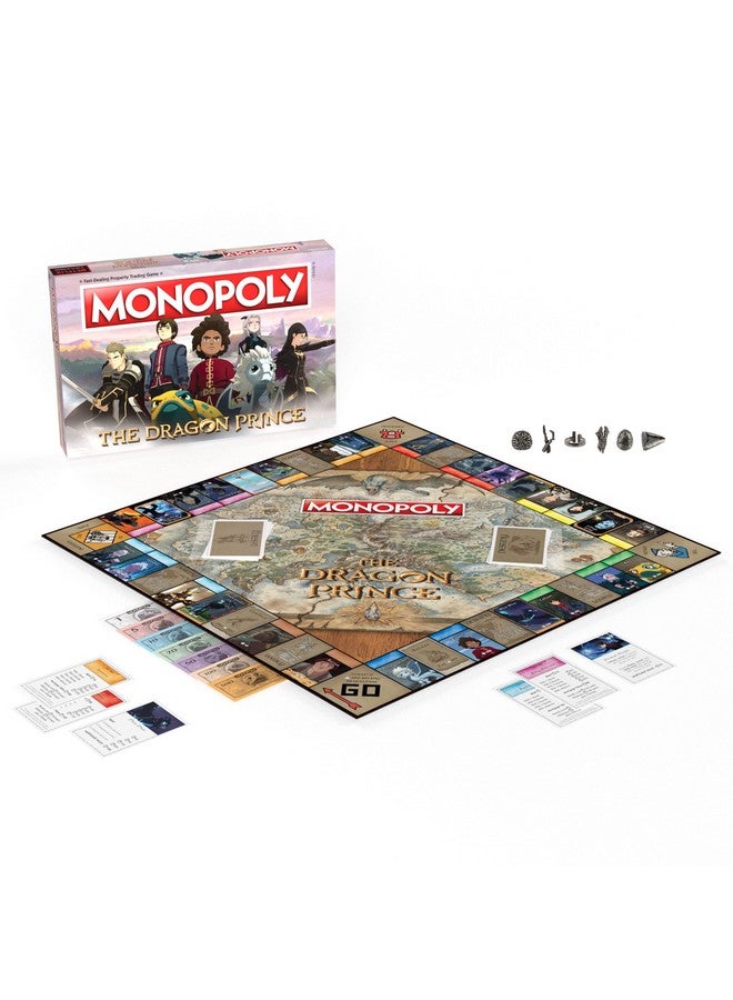 USAopoly Monopoly: The Dragon Prince | Buy, Sell, Trade Characters Such as Ezran, Rayla, and Callum from The Netflix Series | Classic Monopoly Game | Officially-Licensed The Dragon Prince Merchandise - Image 2