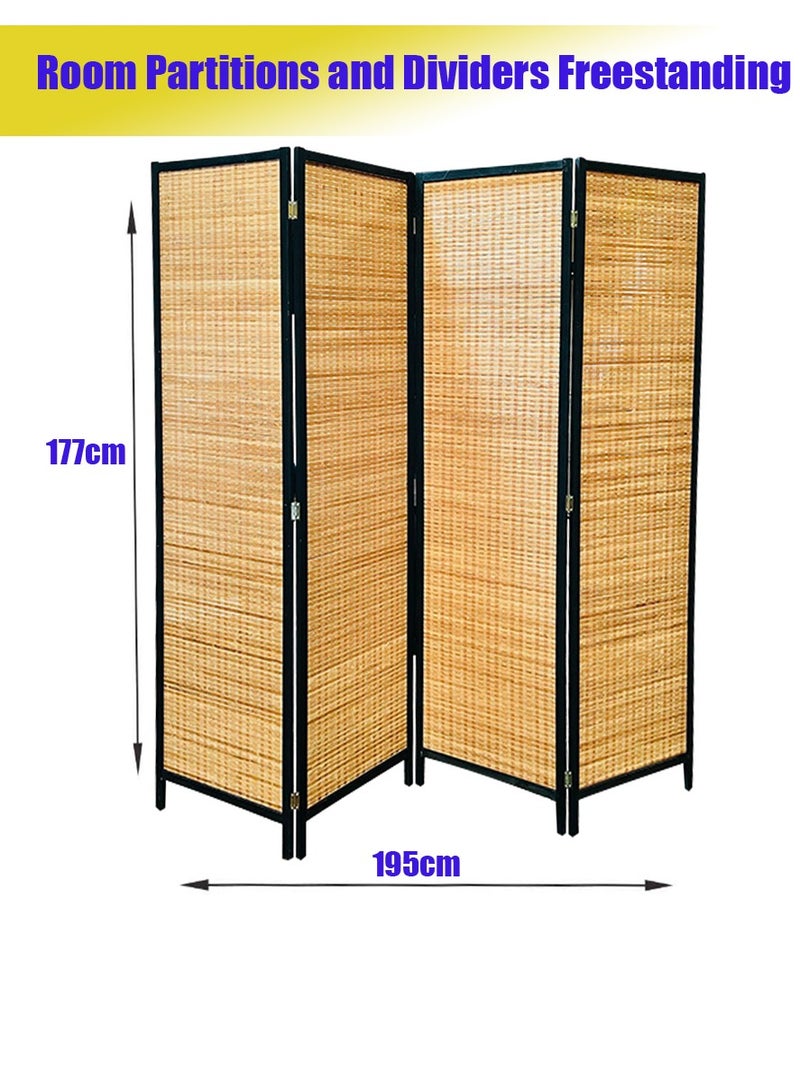 Generic 𝐅𝐅𝐃  Wooden Room Divider Partition with Foldable Panels | Freestanding Privacy Screen for Living Room, Bedroom, Office & Study | Natural Finish, Lightweight, No Assembly Required  - Image 2