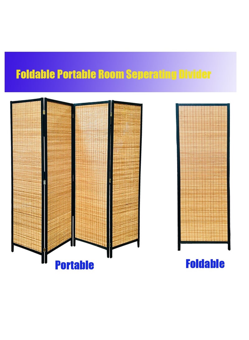 Generic 𝐅𝐅𝐃  Wooden Room Divider Partition with Foldable Panels | Freestanding Privacy Screen for Living Room, Bedroom, Office & Study | Natural Finish, Lightweight, No Assembly Required  - Image 3