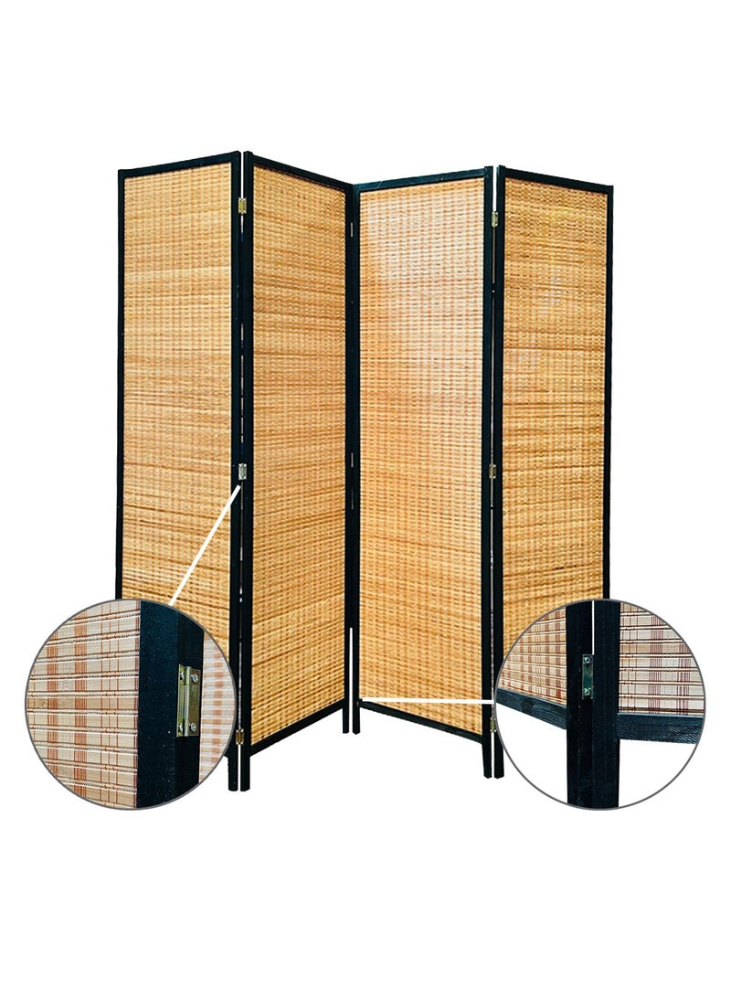 Generic 𝐅𝐅𝐃  Wooden Room Divider Partition with Foldable Panels | Freestanding Privacy Screen for Living Room, Bedroom, Office & Study | Natural Finish, Lightweight, No Assembly Required  - Image 4
