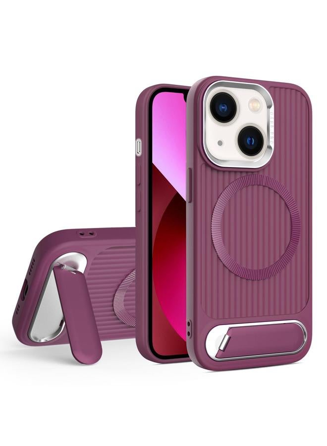 S-TOP Case For iPhone 13 Vertical Lines Invisible Flat Holder MagSafe Phone Case - Image 1