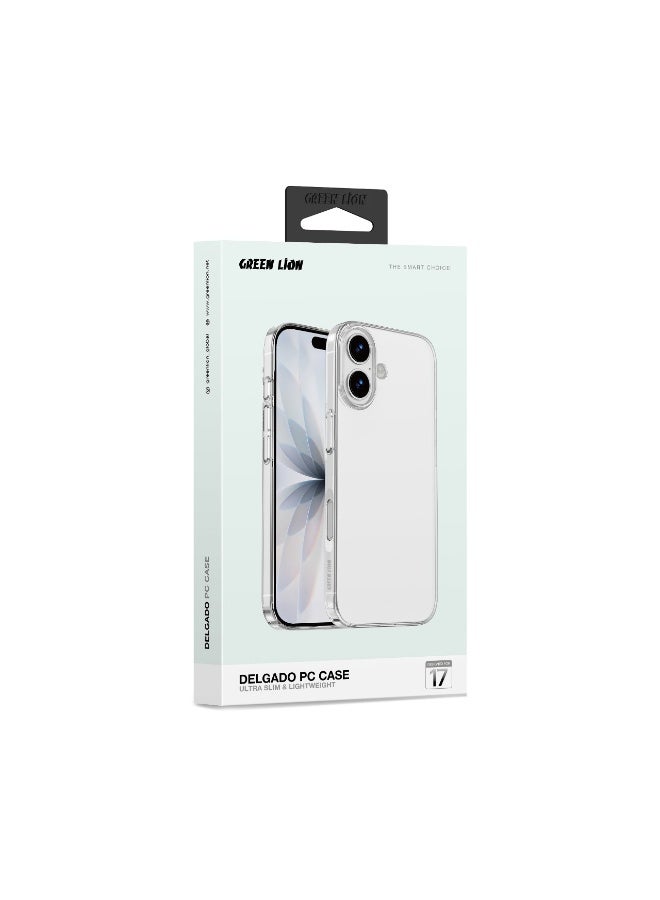 GREEN LION iPhone 17 6.1" Delgado PC Case / Waterproof / Strong and handy / lightweight / Anti Fingerprint / HD Clarity - Clear - Image 3