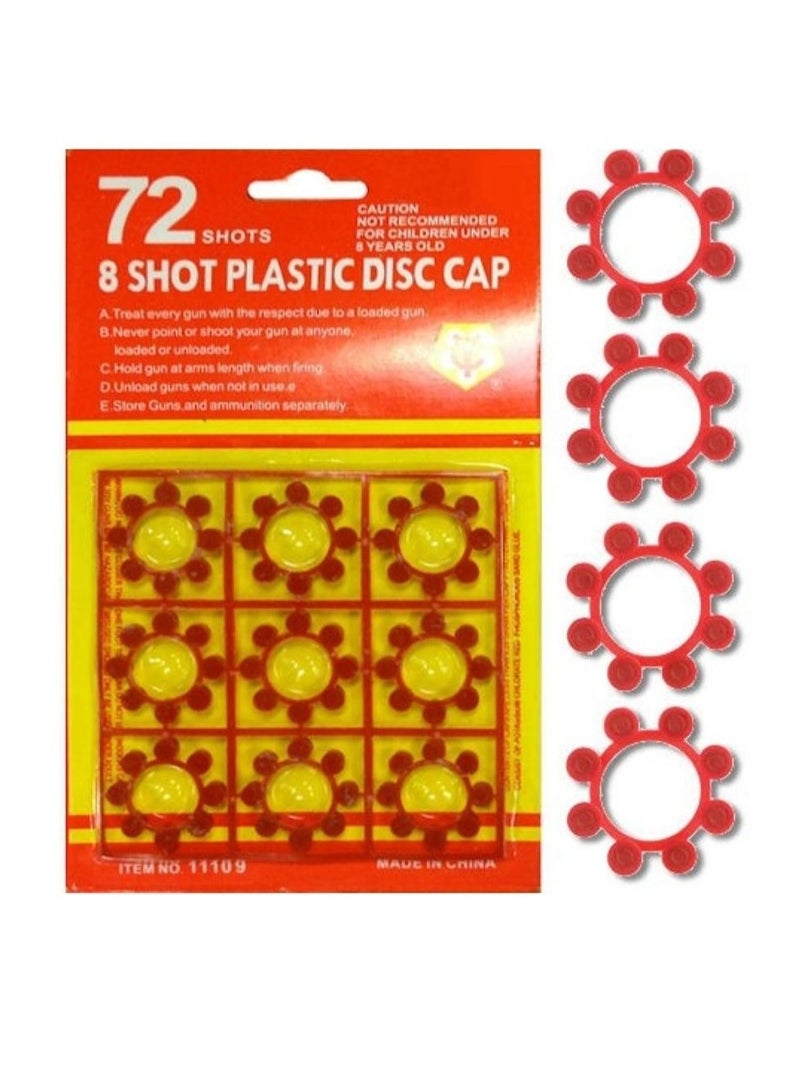 8 Ring Cap plastic disc pack (72 Clicks) 