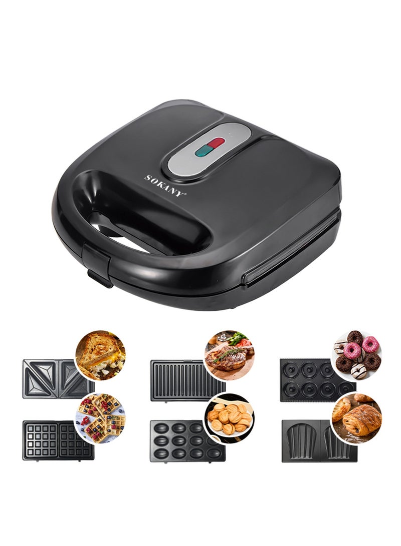 SOKANY 908 6 in 1 Sandwich Maker 220V BS Plug  - Image 1