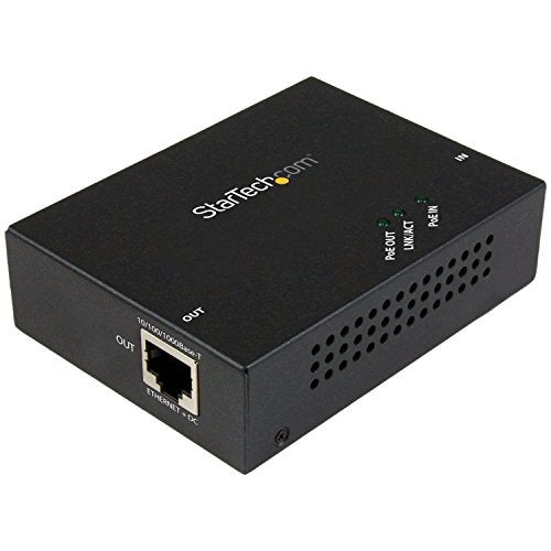 StarTech.com 1 Port Gigabit PoE+ Extender 802.3at & 802.3af - 100m (330ft) - Power over Ethernet Extender - PoE Repeater Network Extender , TAA (POEEXT1GAT) - Image 1