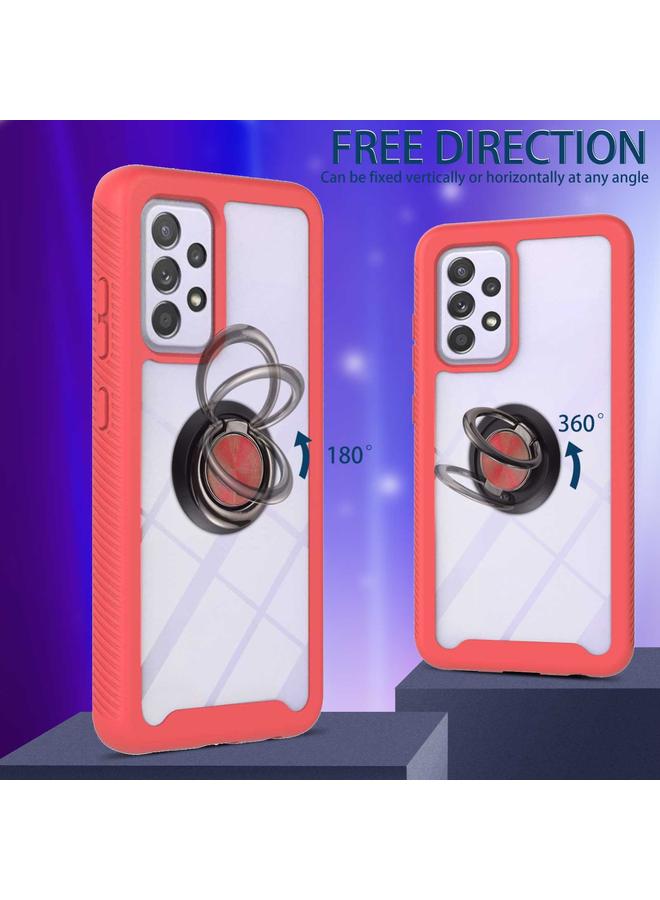 اس-توب جراب لهاتف Samsung Galaxy A33 5G مقاوم للصدمات مصنوع من مادة PC + TPU مع حامل حلقي - Image 4