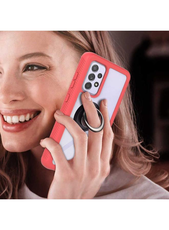 اس-توب جراب لهاتف Samsung Galaxy A33 5G مقاوم للصدمات مصنوع من مادة PC + TPU مع حامل حلقي - Image 5