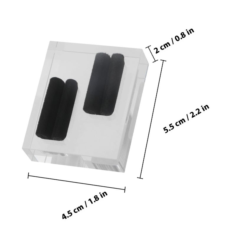 Double Slots Display Stand Display Organizer Practical Storage Rack for Shop (Transparent) - Image 2