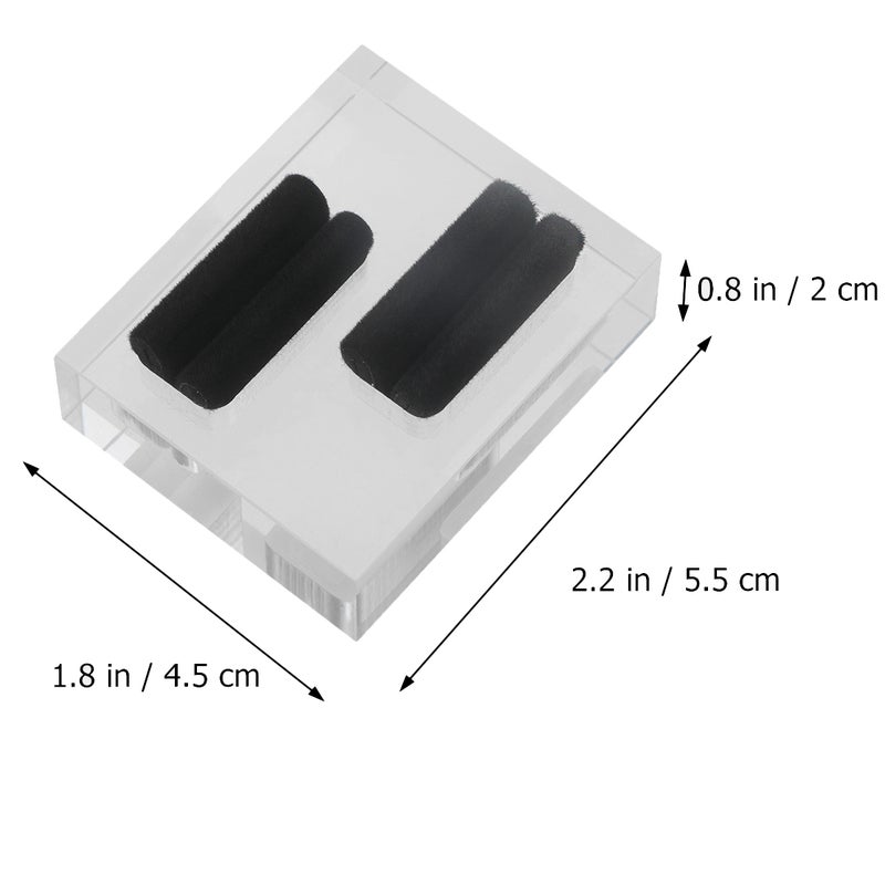 Double Slots Display Stand Display Organizer Practical Storage Rack for Shop (Transparent) - Image 3
