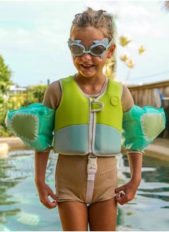 SUNNY LIFE Salty The Shark Mini Swim Goggles Aqua  - Image 1