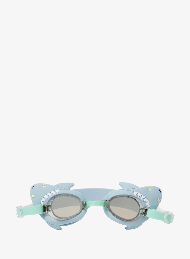 SUNNY LIFE Salty The Shark Mini Swim Goggles Aqua