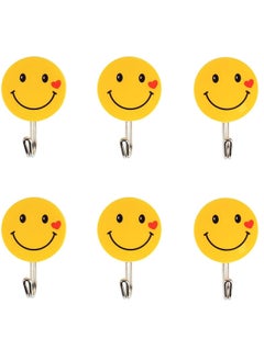 Generic Smiley Shape Adhesive Wall Hanging Hooks Set of 5  - Image 1