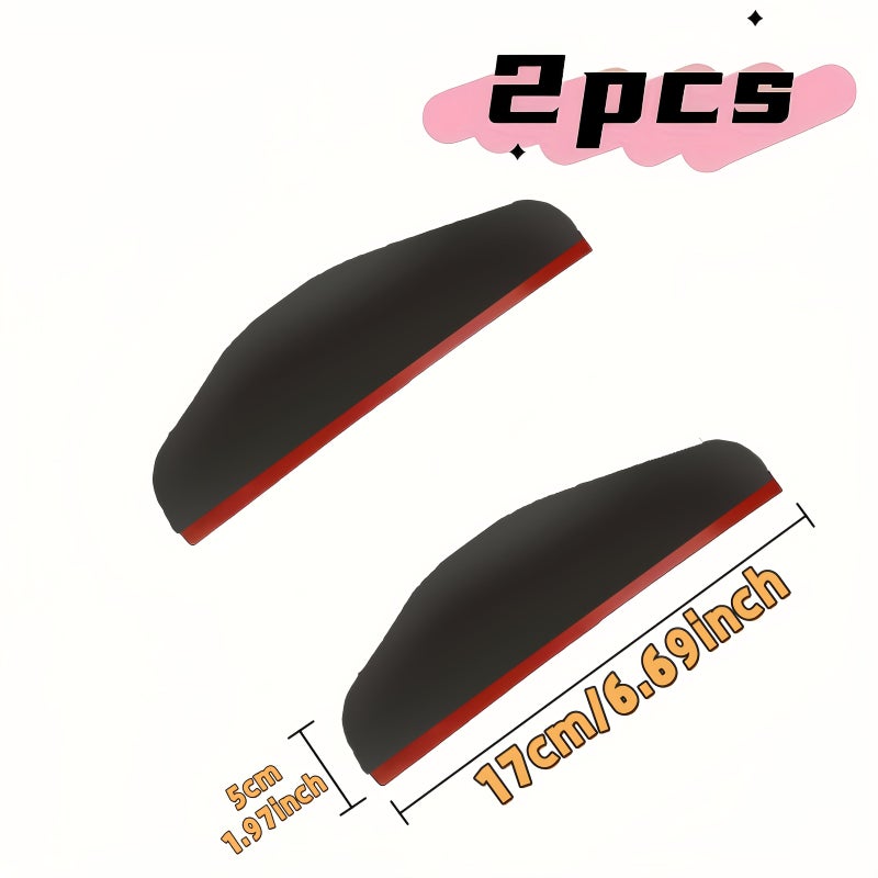 أغطية عالمية من مادة PVC السميكة باللون الأسود لحماية المرايا الجانبية للسيارة من المطر - Image 2