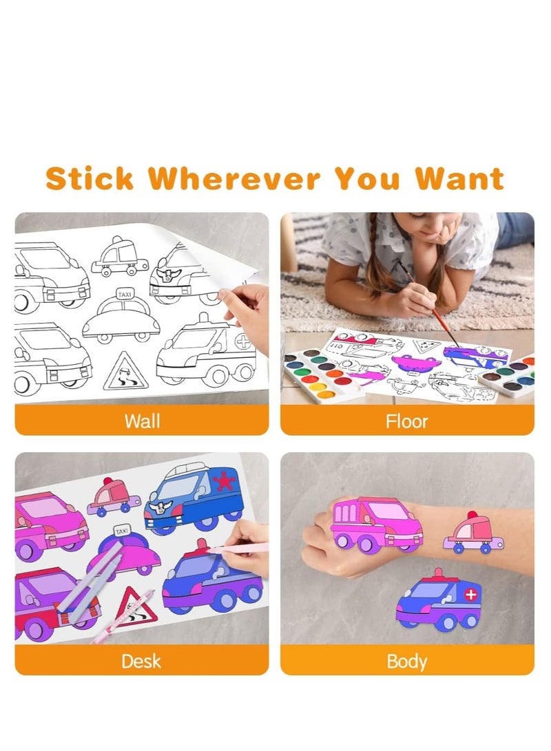 3M Roll of Drawing Paper, Coloring for Kids, Toddlers, DIY Cut and Stick for Girls and Boys (Random Design)  - Image 5