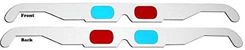 Jambar Red & Anaglyph 3D Paper Glasses (25 Pcs.Pack) Red & Blue Glasses for TV/Computer/Projector/Magazine - Image 5