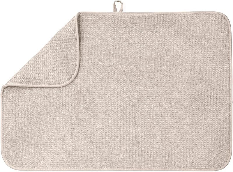 Bellemain XL Dish Mat Microfiber Dish Drying Mat, Super absorbent (Light Grey, 17" x 24") - Image 1