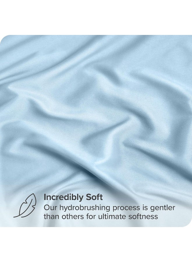 Bare Home Fitted Bottom Sheet Twin XL Size Premium 1800 Microfiber UltraSoft Hotel Luxury Deep Pocket Durable and Long Lasting Twin XL Light Blue - Image 4
