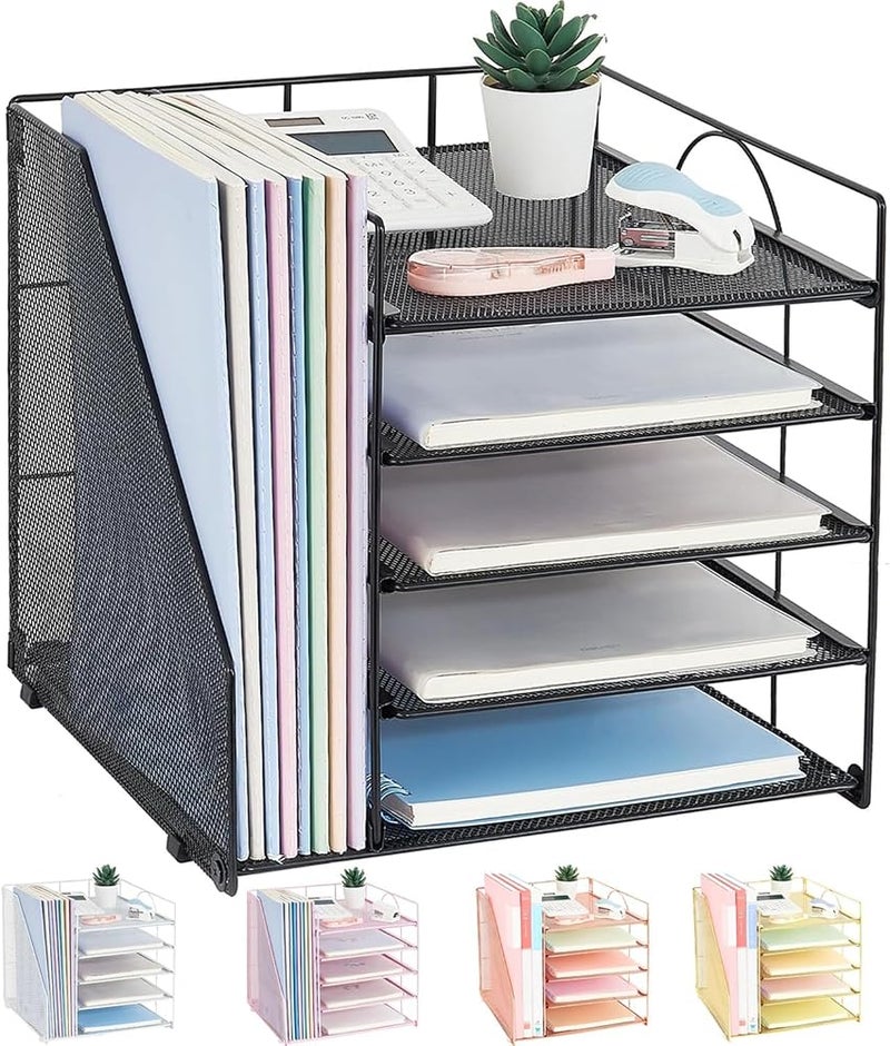 FIS FSDC01SL Wire Mesh Desk Calendar Stand, Silver - Image 3