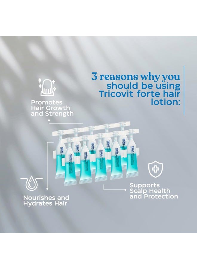 TricoVit Forte Hair Loss Treatment - Hair Growth Products for Women & Men Developed by Dermatologists - DHT Blocker & Sebum Regulator for Strengthening Follicles & Balancing Scalp (10 Ampoules) - Image 3