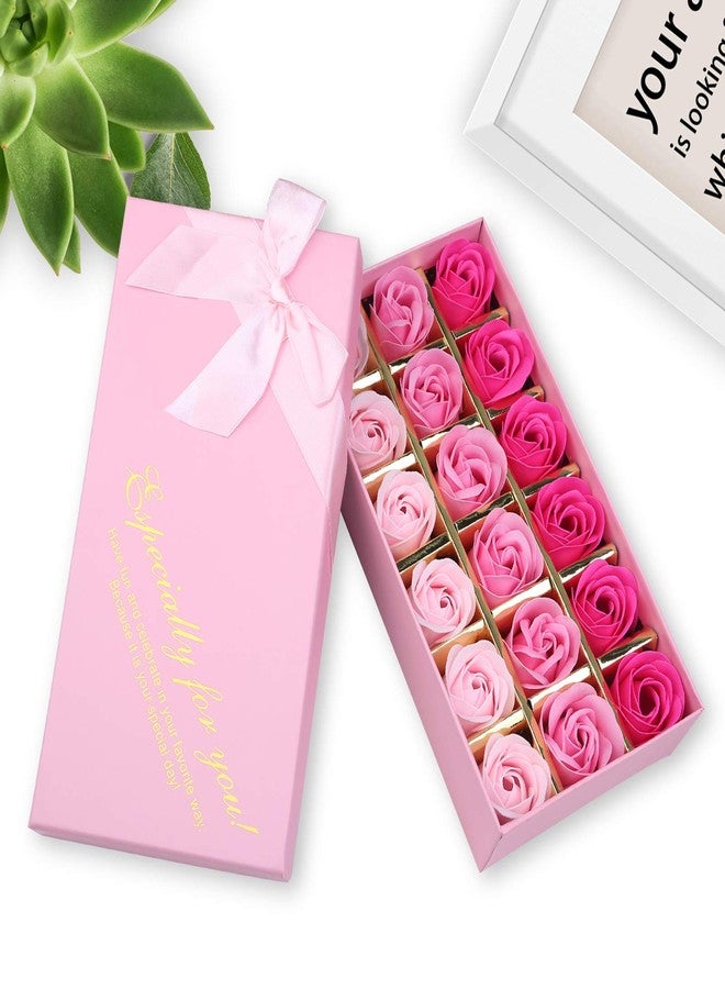Rotumaty 36 PCS Floral Scented Bath Soap Rose Flower Petals, 2 Pack Plant Essential Oil Rose Soap Set, Best Gifts for Her Women Girls Mom Lover Birthday Valentine Christmas (Pink) - Image 4