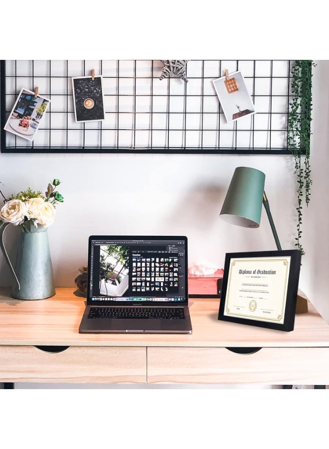 Decorhills A4 Certificate Frame 2-Pack, Wood Grain Finish, UV Protection Acrylic, Wall or Tabletop Display, Elegant Diploma & Photo Frame for Home & Office – Black - Image 5